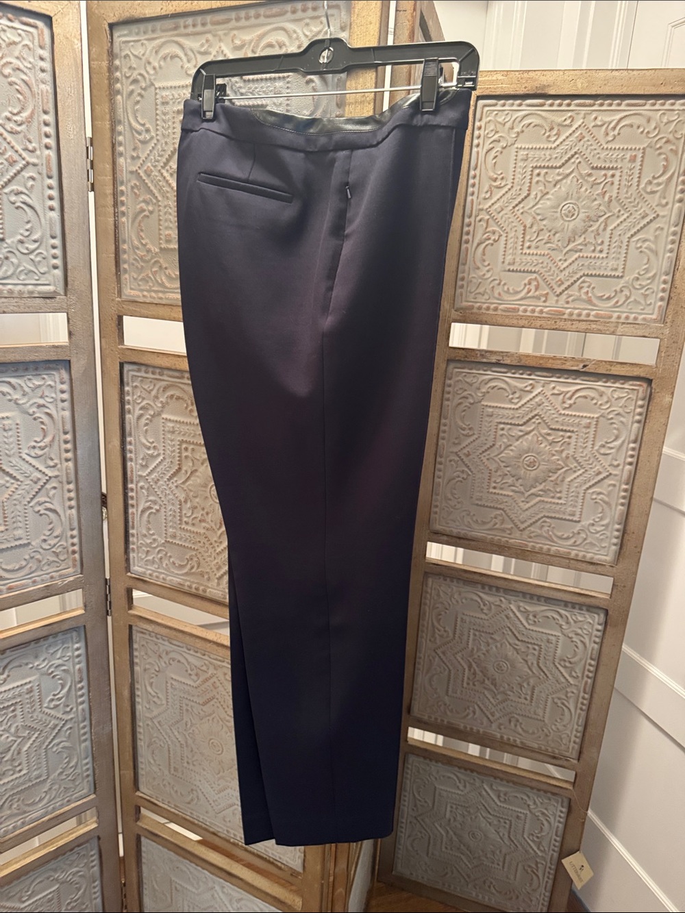 Etcetera Navy Straight-Leg Dress Pants